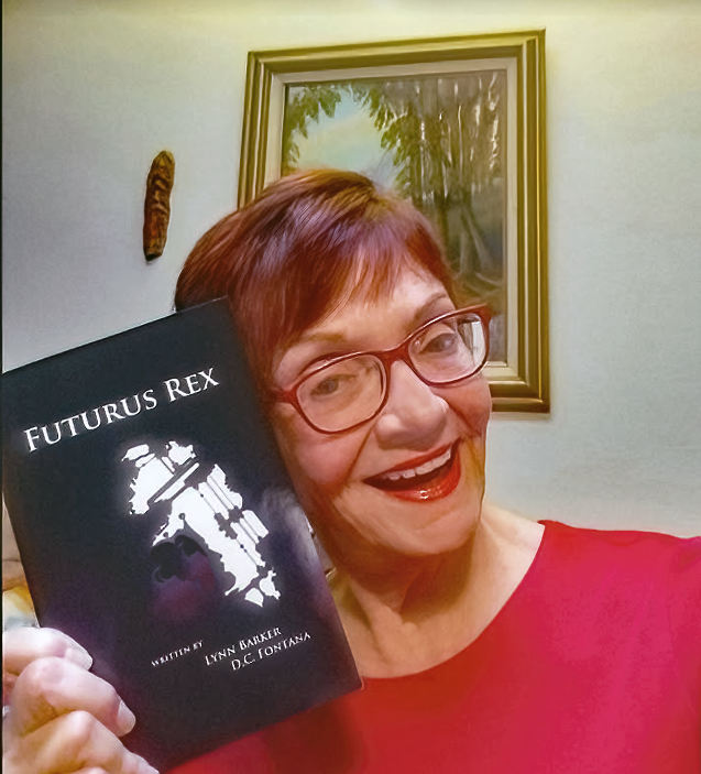 Lynn Barker with Paperback of Futurus Rex