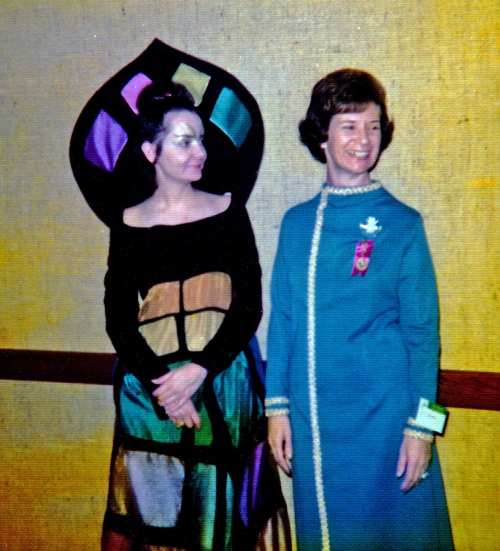 Lynn Barker and Dorothy Fontana. My first Sci-Fi convention and they put me in costume!
